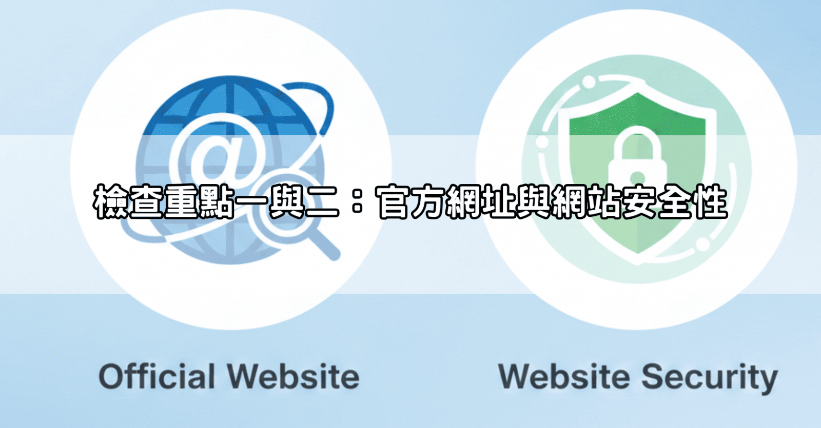 檢查重點一與二：官方網址與網站安全性