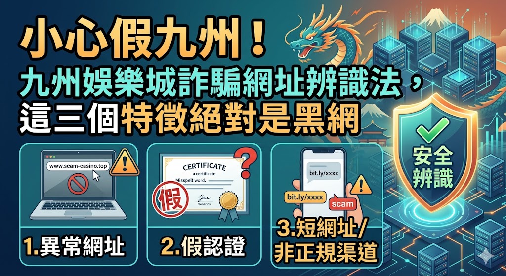 小心假九州！九州娛樂城詐騙網址辨識法，這三個特徵絕對是黑網